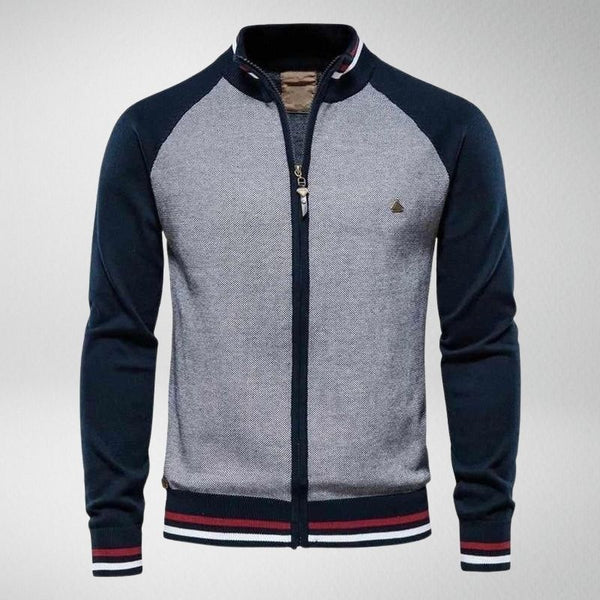 Theo | Modern Men's Striped Knit Cardigan