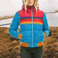 Zelda | Retro Colorblock Hooded Puffer Jacket for Women 2