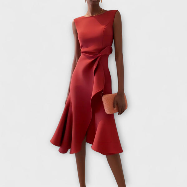 Sophisticated Sleeveless Midi Dress for Women