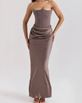 Women's Draped Maxi Dress Wedding Guest Formal 1