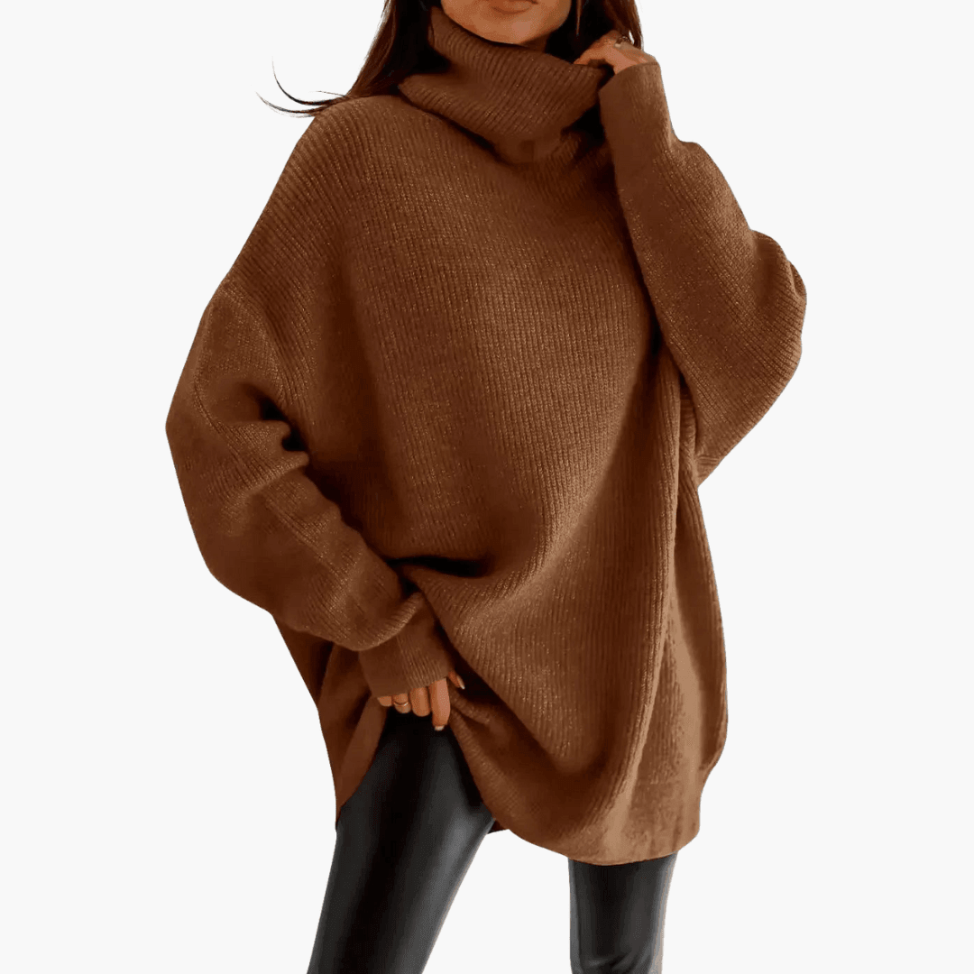 Jolanda | Tunic-Length Oversized Turtleneck Sweater for Women