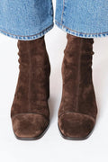 Women's Sock Boots, Block Heel Stretch Ankle Boots 8
