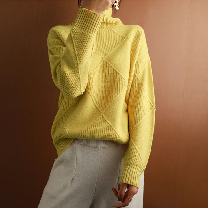 Natalie | Chunky Cable Knit Turtleneck Sweater for Women