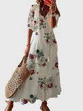 Boho Vintage Floral Summer Midi Dress for Women 6