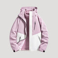 Waterproof Rain Jacket for Women, Colorblock Hooded 2