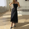 Women's Square Neck Midi Dress Wedding Guest Elegant 2