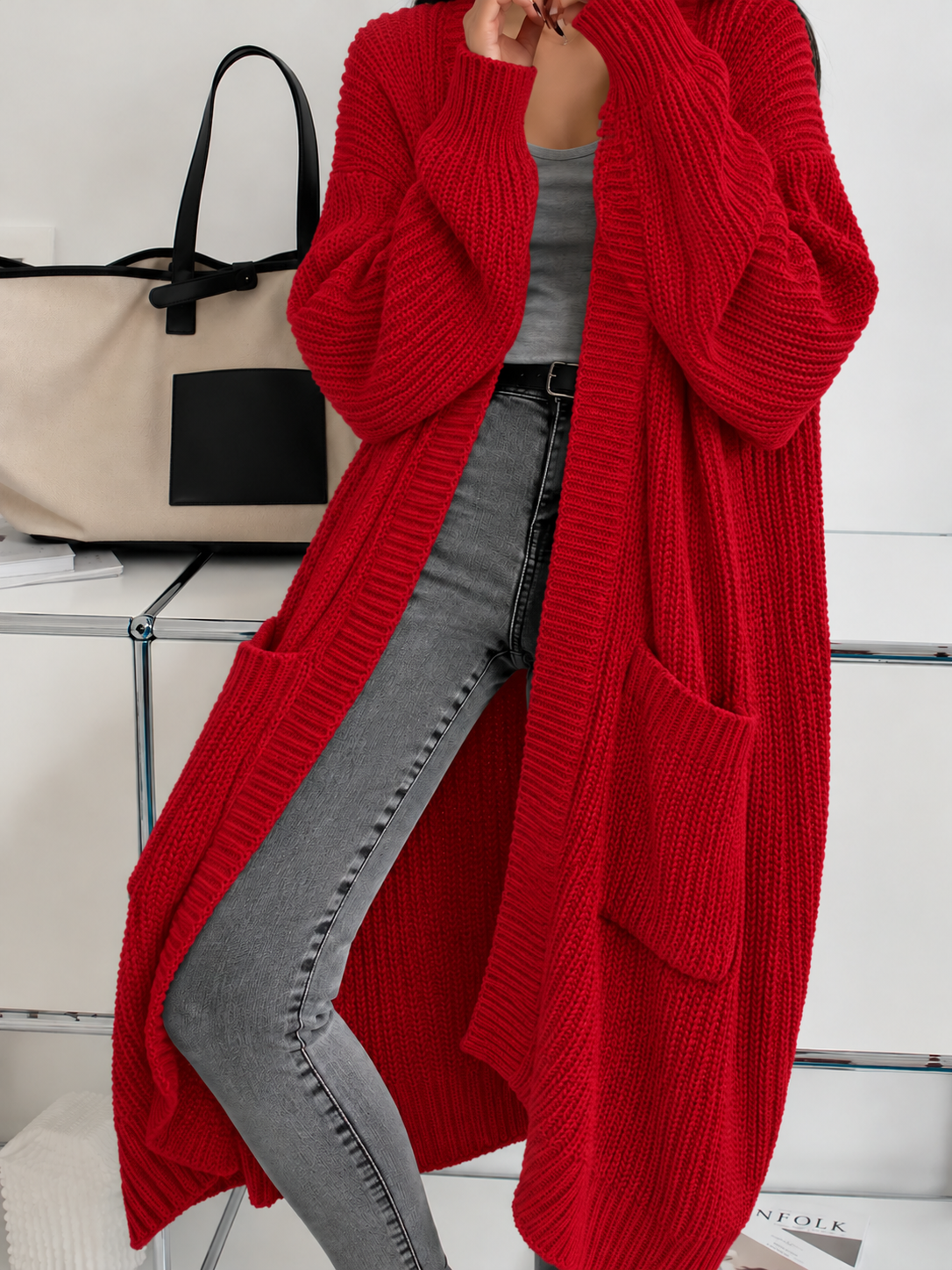 Allie | Oversized Soft Knit Long Cardigan for Women