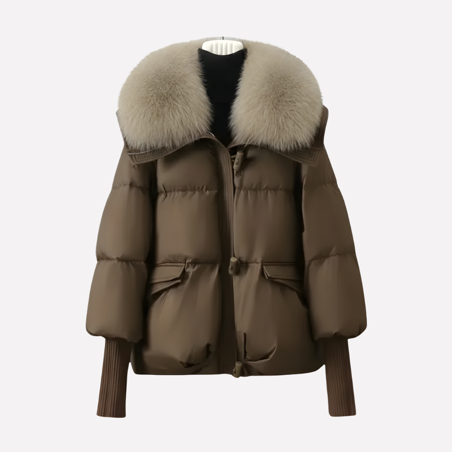Sabrina | Puffer Jacket with Detachable Faux Fur Collar for Women