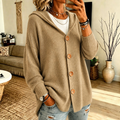 Ophira | Relaxed Women's Hooded Button Cardigan 3