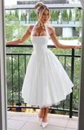 Women's Halter Midi Dress Wedding Guest Formal 2