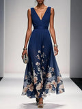 Women's Floral Print Wedding Guest Dress A-Line 2