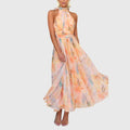 Halter Neck Maxi Dress Sleeveless Formal Fitted 3