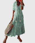Boho Vintage Floral Summer Midi Dress for Women 2
