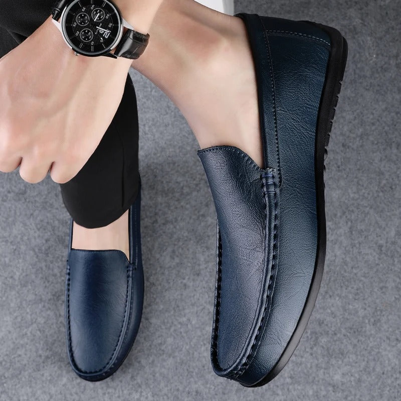Alessio | Faux Leather Slip-On Loafers for Men