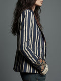 Nina | Boho Women's Striped Retro Blazer 3