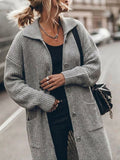 Klara | Chunky Ribbed Long Cardigan with Wide Collar for Women 4