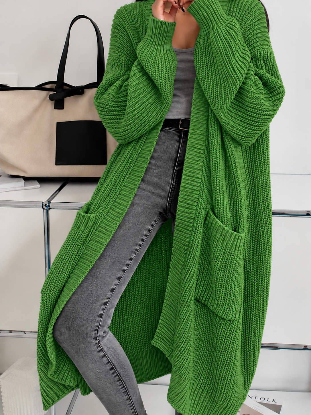 Allie | Oversized Soft Knit Long Cardigan for Women
