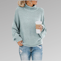 Women's Chunky Knit Jumper, Roll Neck Textured Stitch 6