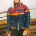 Zelda | Retro Colorblock Hooded Puffer Jacket for Women 1