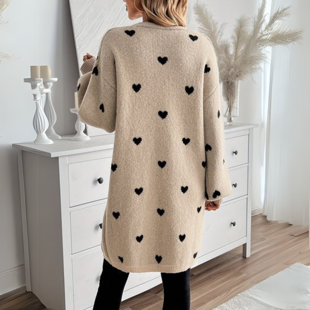 Jenny | Heart Detail Knit Cardigan for Women