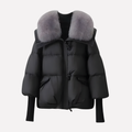 Women's Puffer Jacket, Detachable Faux Fur Collar 3