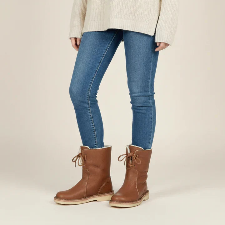 Italia | Brown Elegant Winter Leather Boots