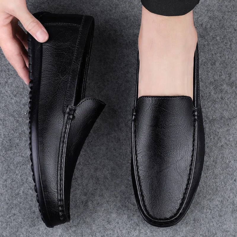 Alessio | Faux Leather Slip-On Loafers for Men