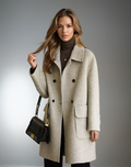 Megan | Double-Breasted Long Coat for Women 1
