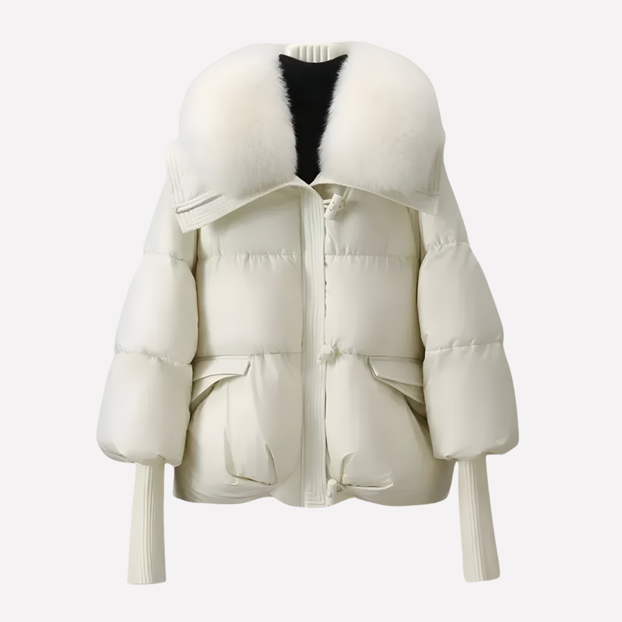 Sabrina | Puffer Jacket with Detachable Faux Fur Collar for Women