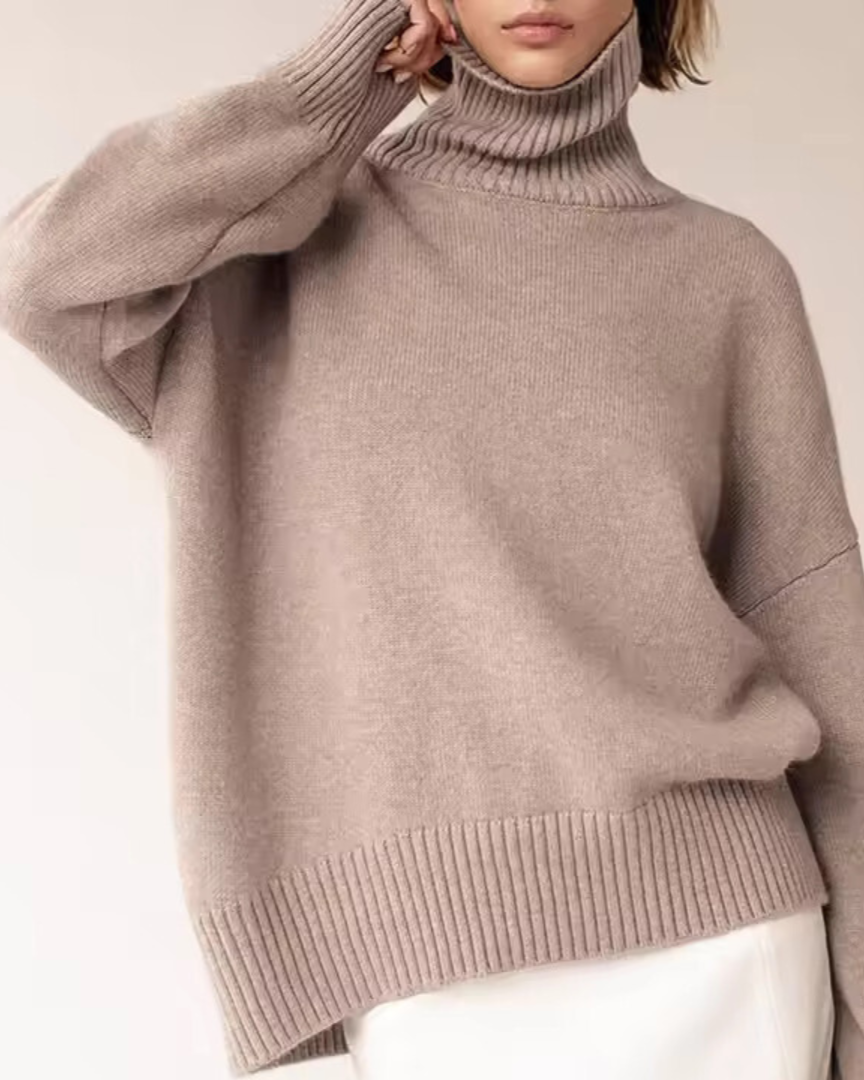 Lesley | Oversized Turtleneck Knit Sweater for Women