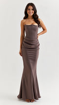 Women's Column Maxi Dress Wedding Guest Formal 4