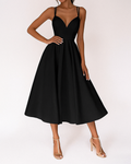 Women's Strappy Midi Dress Wedding Guest Formal 4