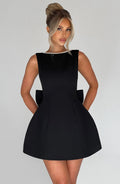 Women's Structured Mini Dress Wedding Guest Formal 4