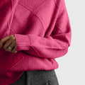 Dagny | Oversized Turtleneck Sweater with Diagonal Seams for Women 2