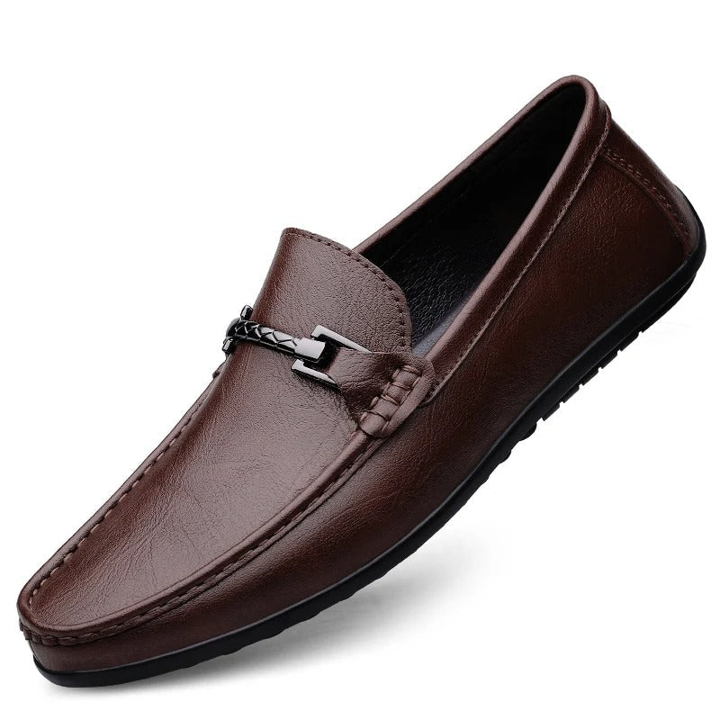 Alessio | Faux Leather Slip-On Loafers for Men