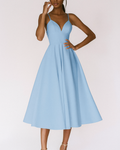Women's Strappy Midi Dress Wedding Guest Formal 5