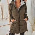 Hooded Puffer Jacket for Women, Drawstring Waist 4