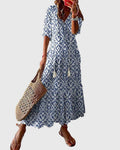 Boho Vintage Floral Summer Midi Dress for Women 1