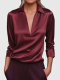 Women's Sophisticated Blouse Relaxed Elegant Fit 2