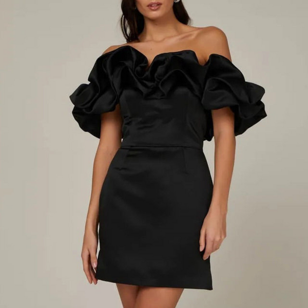 Women's Ruffle Mini Dress Wedding Guest Formal