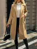 Evangeline | Tailored Belted Long Coat for Women 4