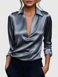 Women's Sophisticated Blouse Relaxed Elegant Fit 3