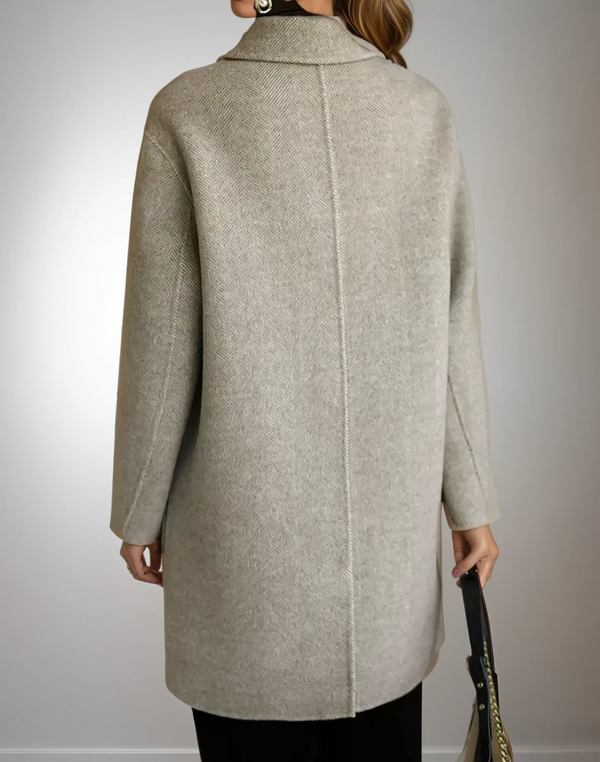 Megan | Double-Breasted Long Coat for Women