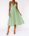 Women's Strappy Midi Dress Wedding Guest Formal 6