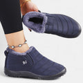 Women's Slip On Snow Boots, Quilted Fur Lined Ankle 8