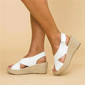 Espadrille Wedge Sandals with Cross Straps for Women 4