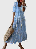 Boho Vintage Floral Summer Midi Dress for Women 5