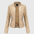 Oversized Faux Leather Shacket for Women, Button Front 4