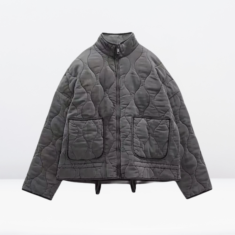 Women's Quilted Jacket, Oversized with Drawstring Hem