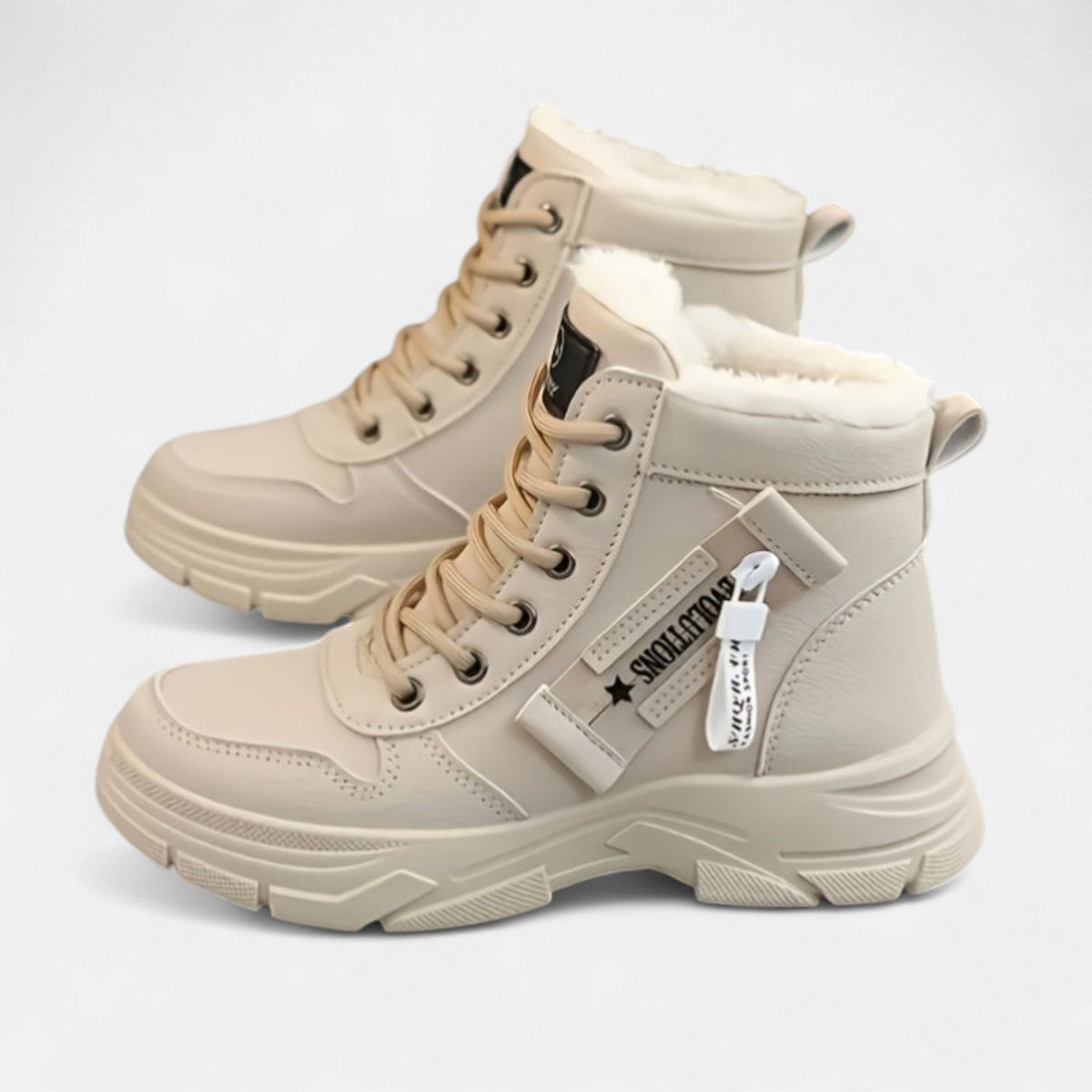 Victoria | Khaki Warm Winter Comfort Boots